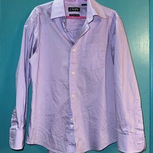 Chaps Lavender Long-Sleeve Button-Down Shirt